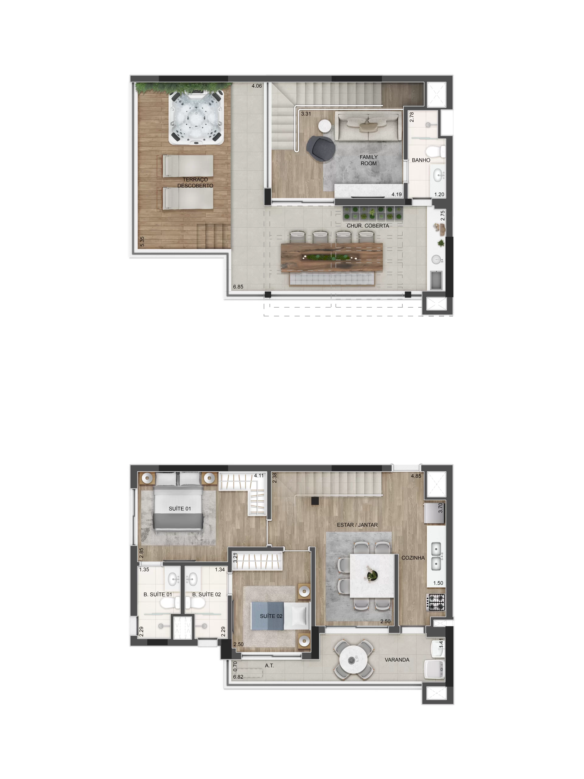 07.STM_PLANTA TIPO C DUPLEX_COM CAIXILHO_COM COTAS_R01