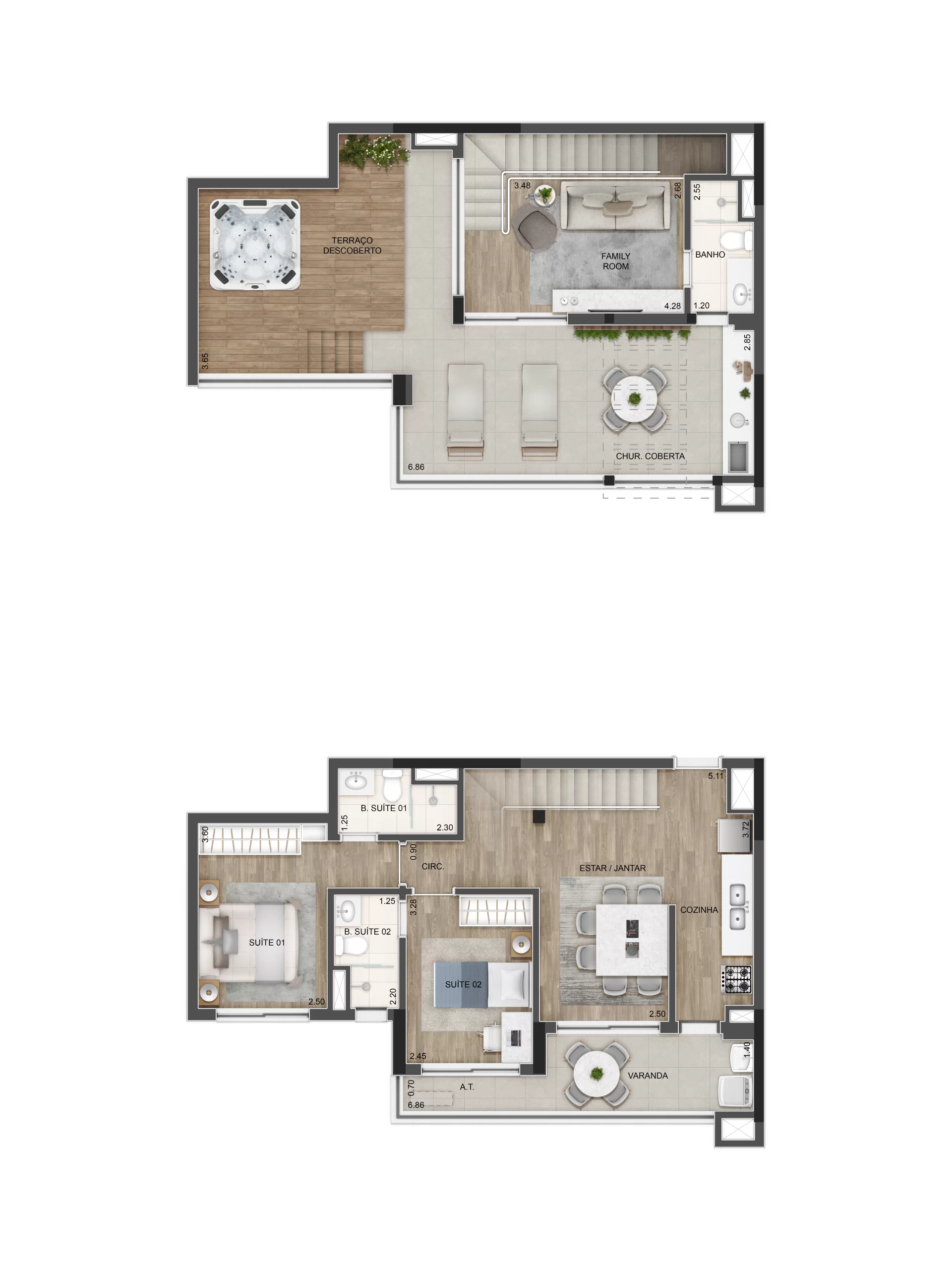 08.STM_PLANTA TIPO D DUPLEX_COM CAIXILHO_COM COTAS_R01