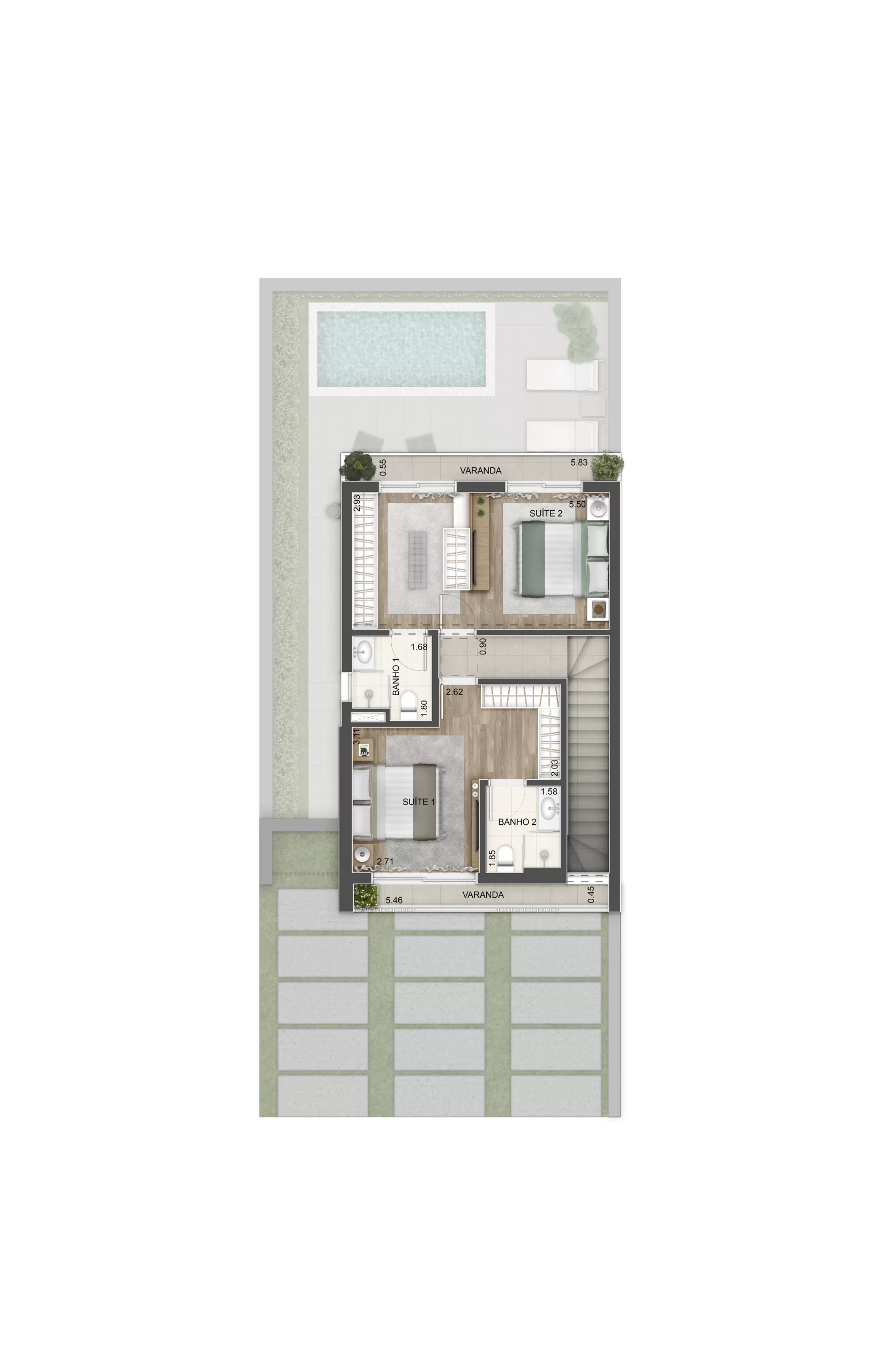 45-1 PAVIMENTO TRIPLEX GOURMET OPÇÃO R1