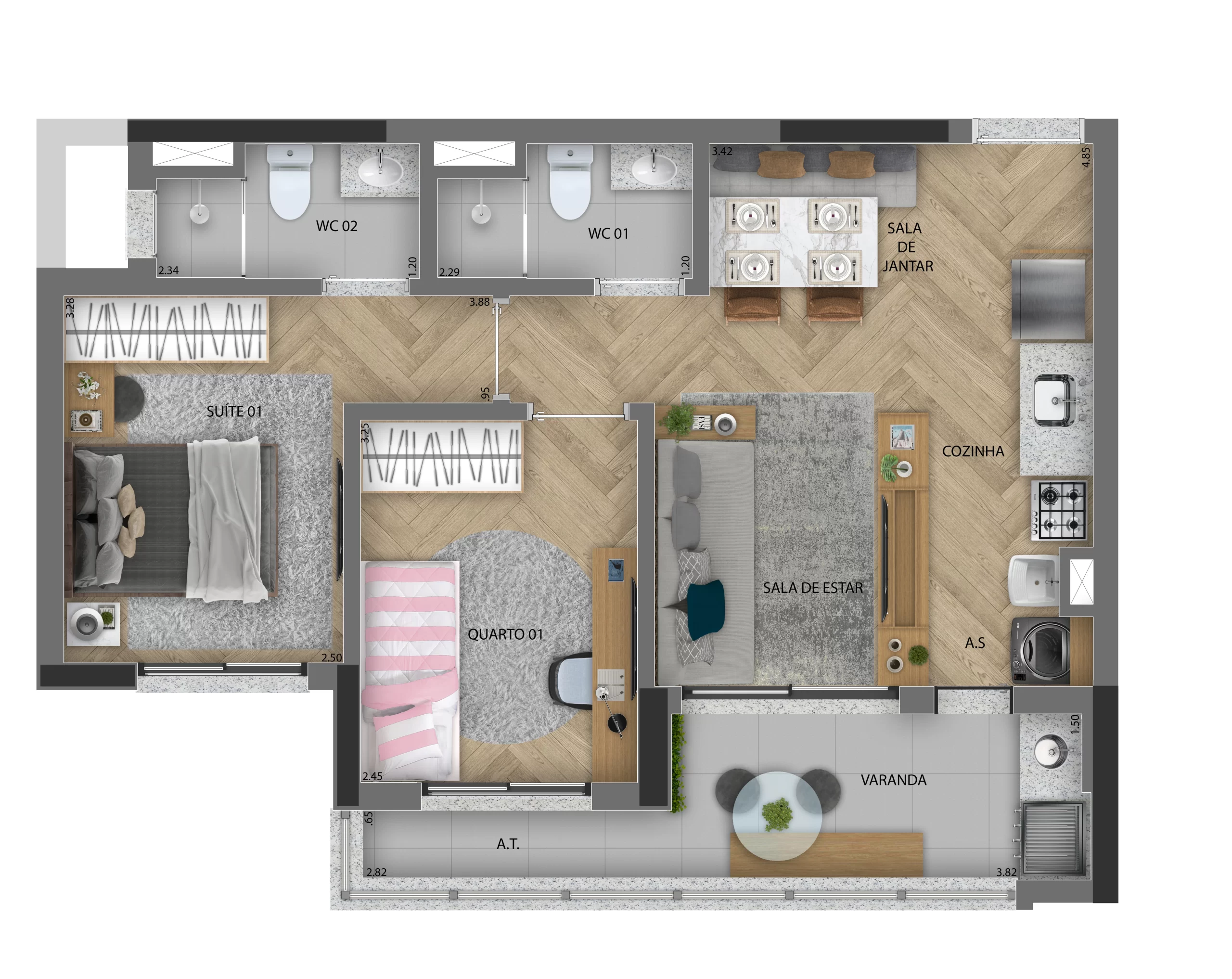 HUM_EKKO ALTINO_ AP DECORADO OPÇÃO 2 – 60m – COM COTA_R06