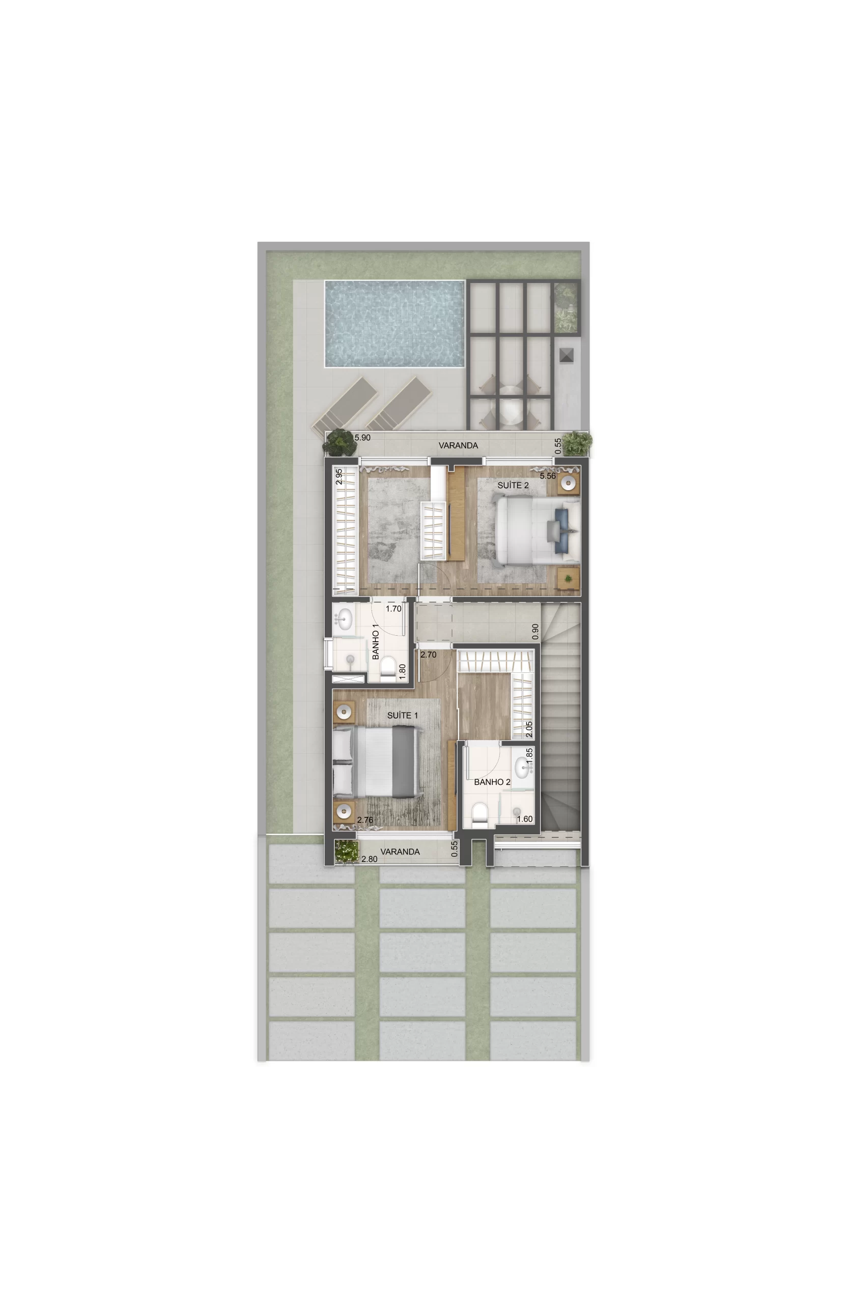 KM20 – DUPLEX – OPCAO 2 SUITES ALTA