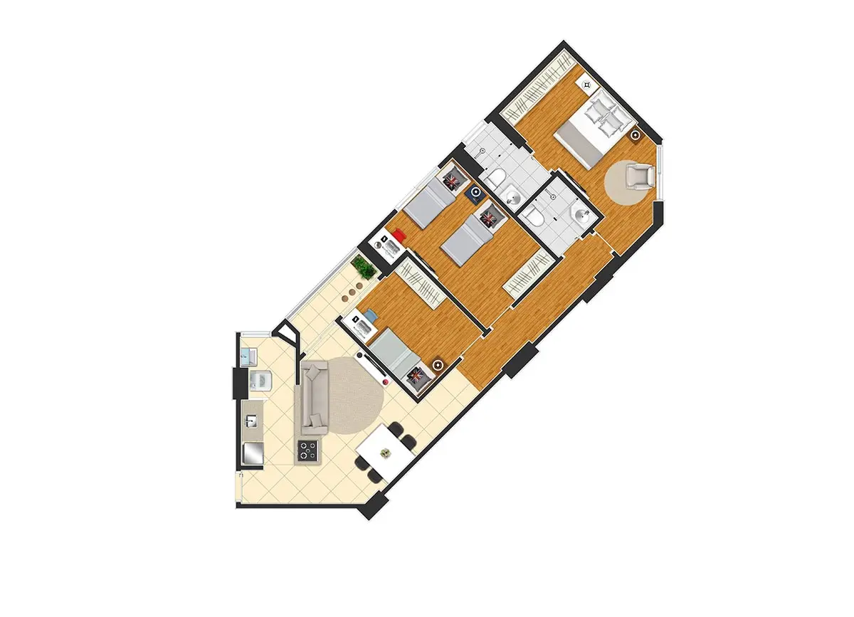 Apto final 2 3 dorms 1 suite