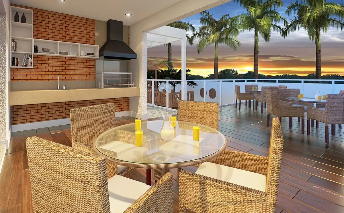 Espaço Gourmet com churrasqueira