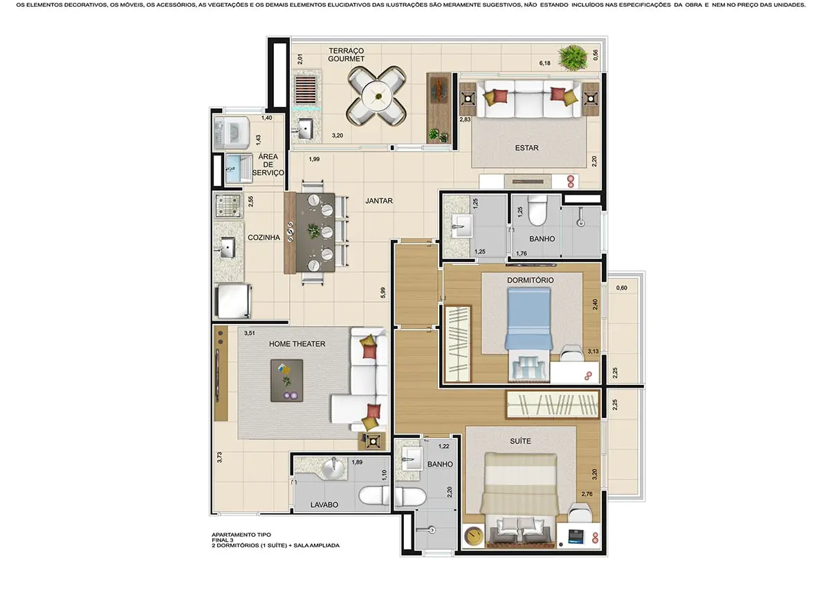 Metropolitan sala ampliada 81m²