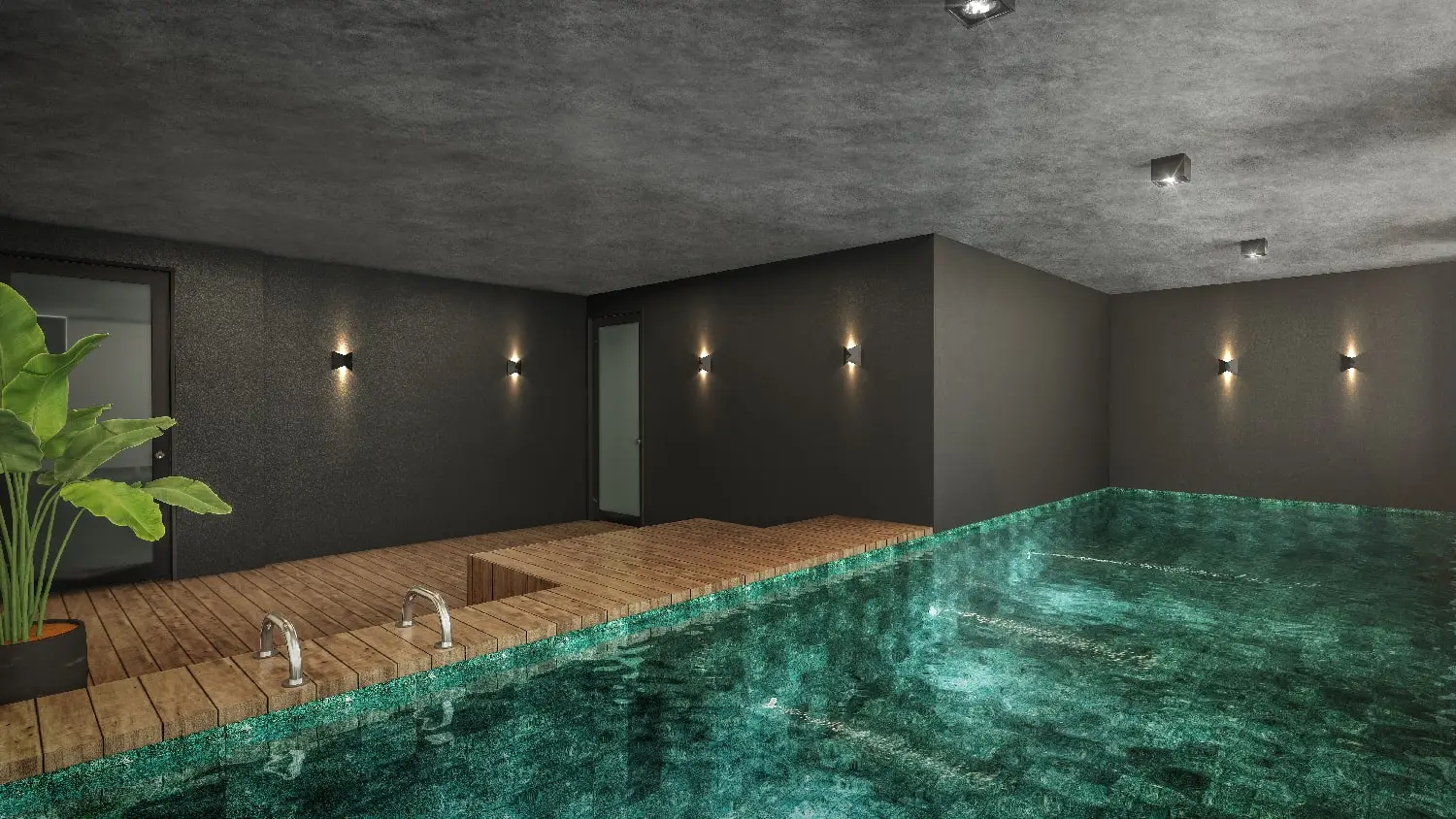 PISCINA COBERTA E AQUECIDA