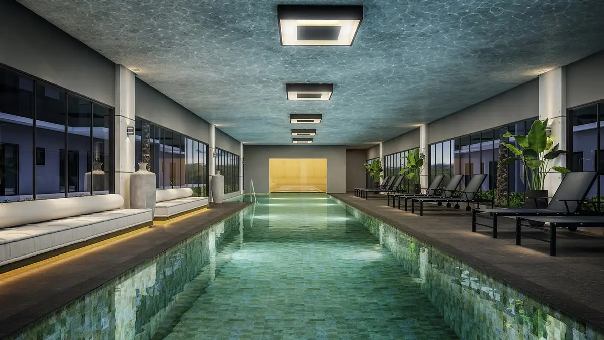 Piscina Interna e aquecida