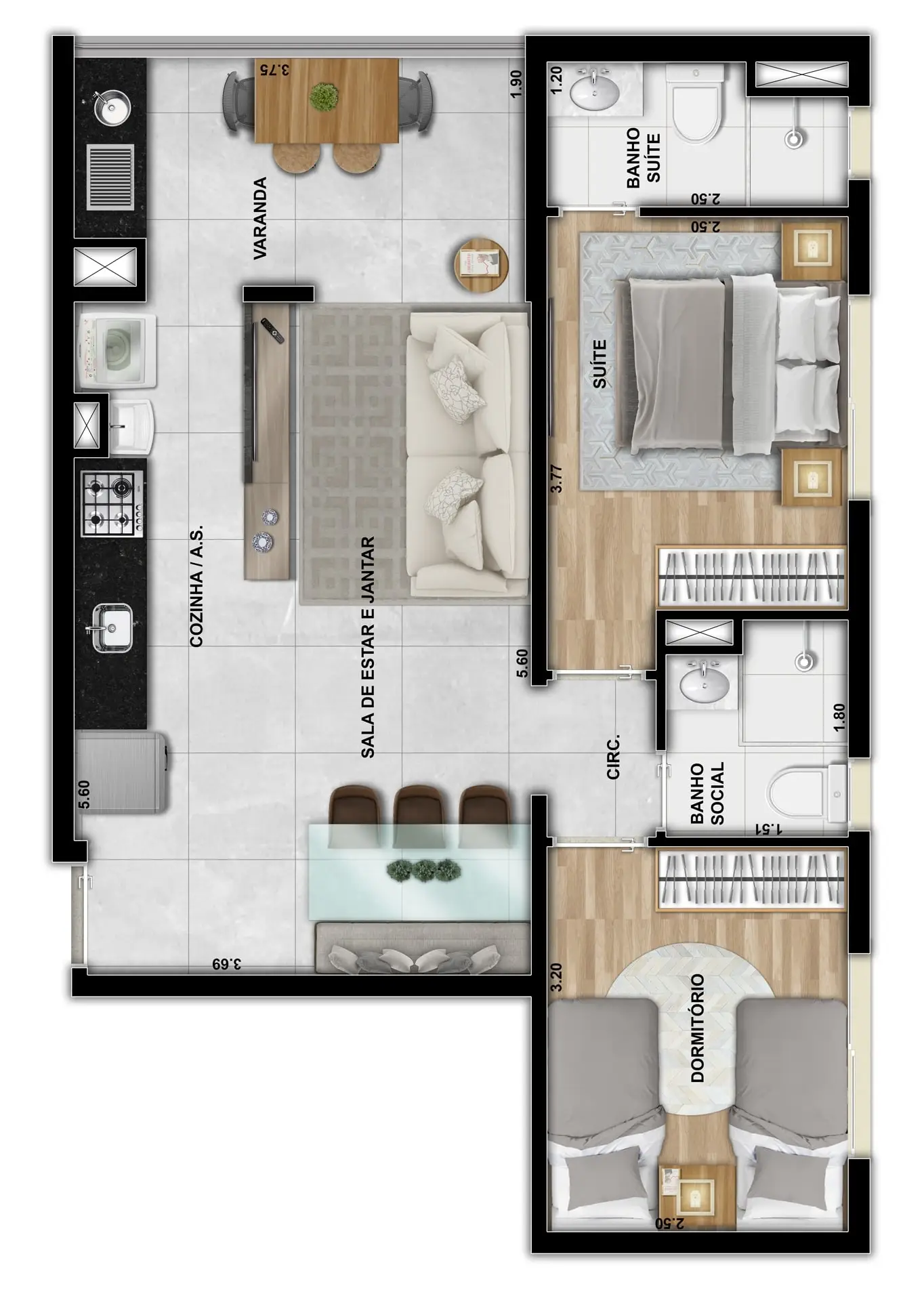 Planta Tipo E Opção