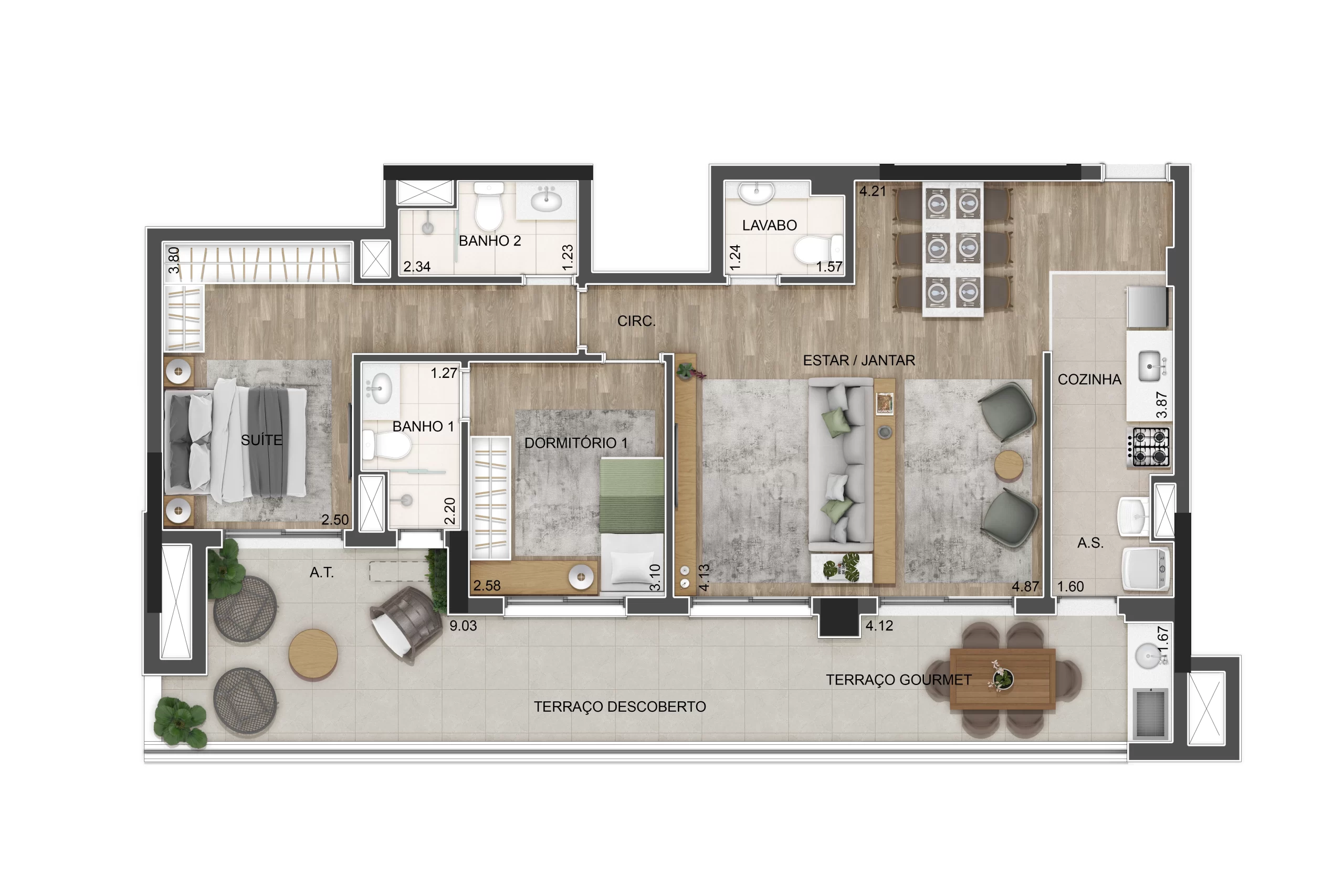 GARDEN 101M² SALA AMPLIADA