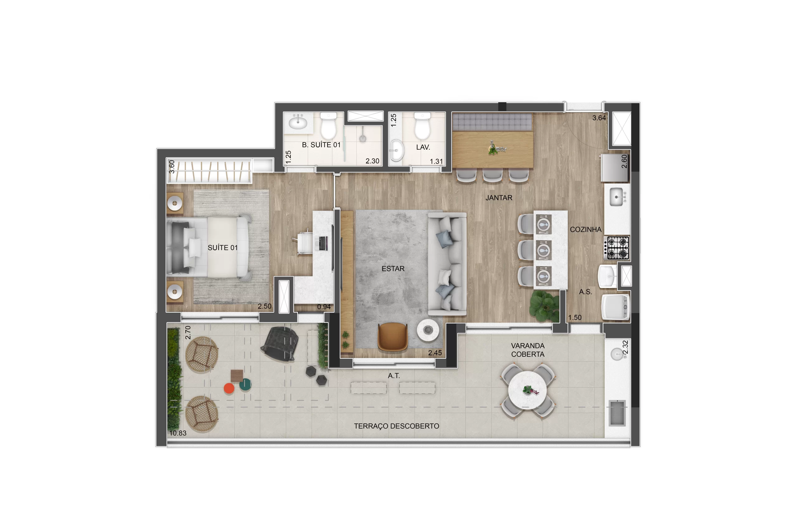 TIPO B GARDEN SALA AMPLIADA