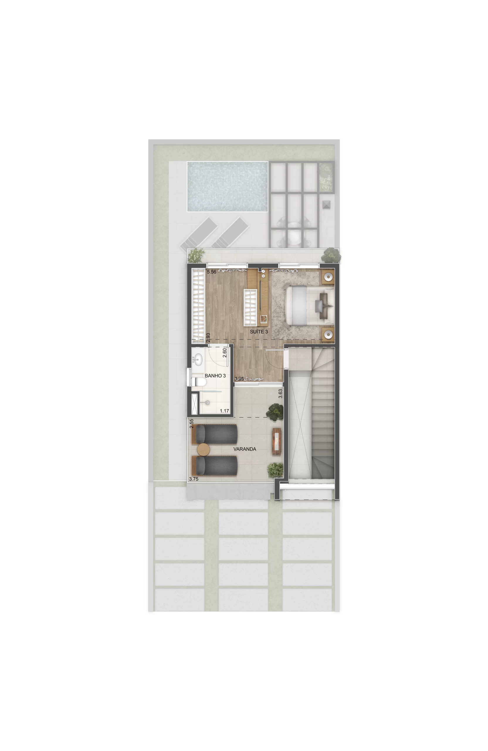 TRIPLEX OPÇÃO 3 SUÍTE ALTA