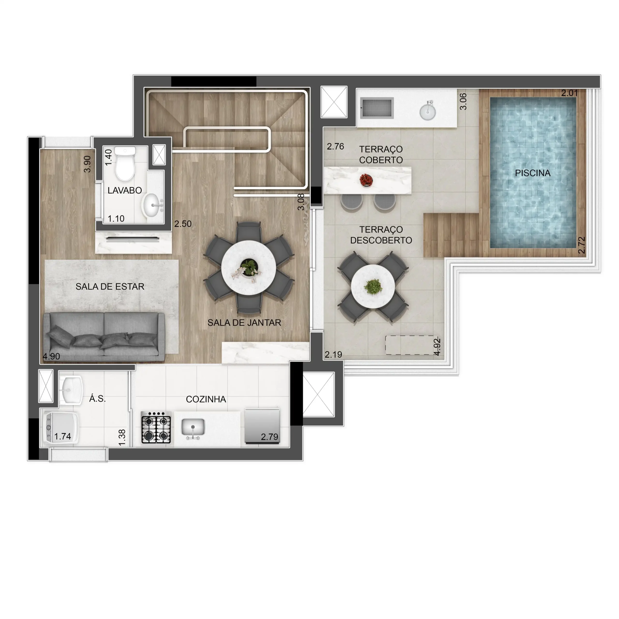 Apto 109m² Tipo F Duplex Superior