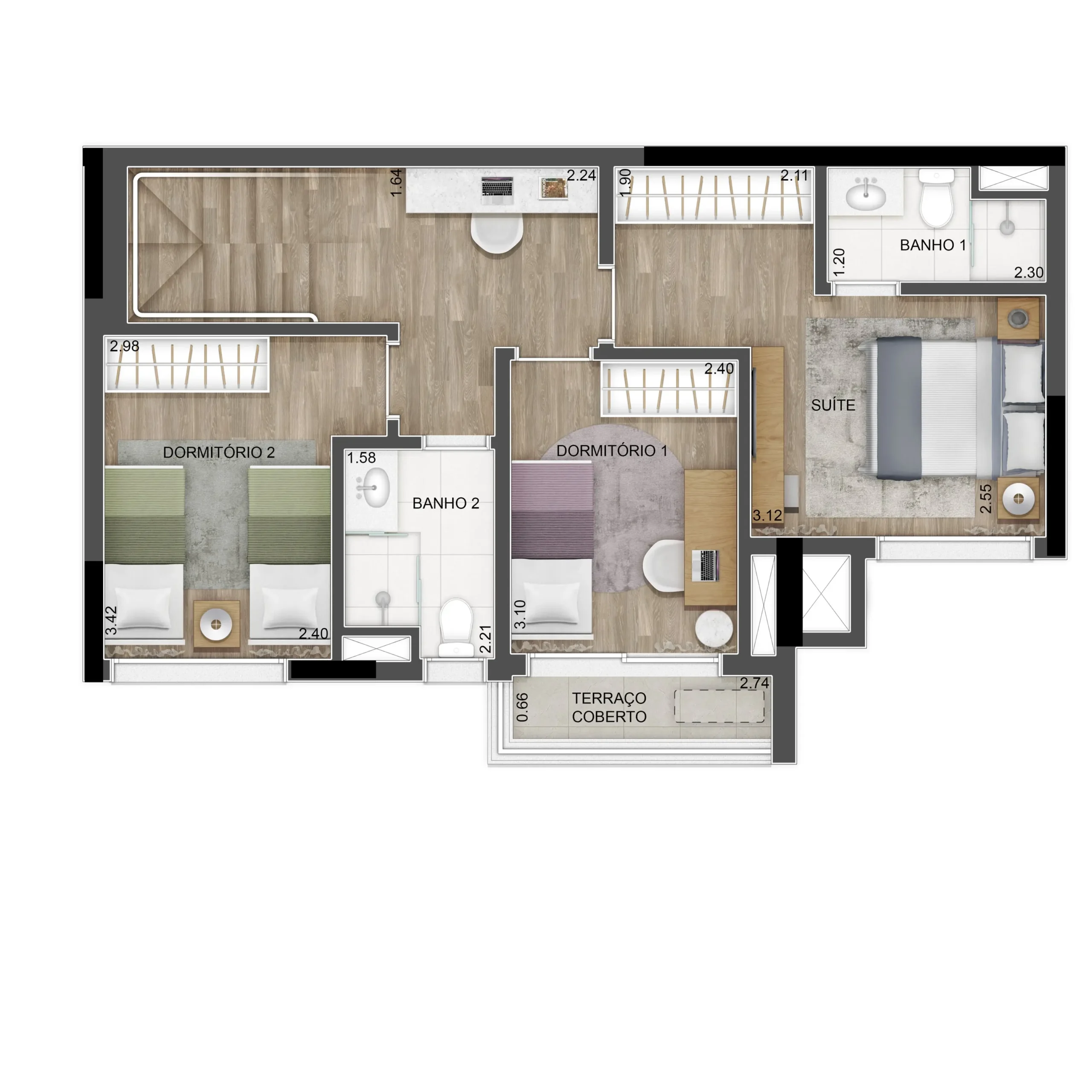 Apto 109² Tipo E Duplex Inf